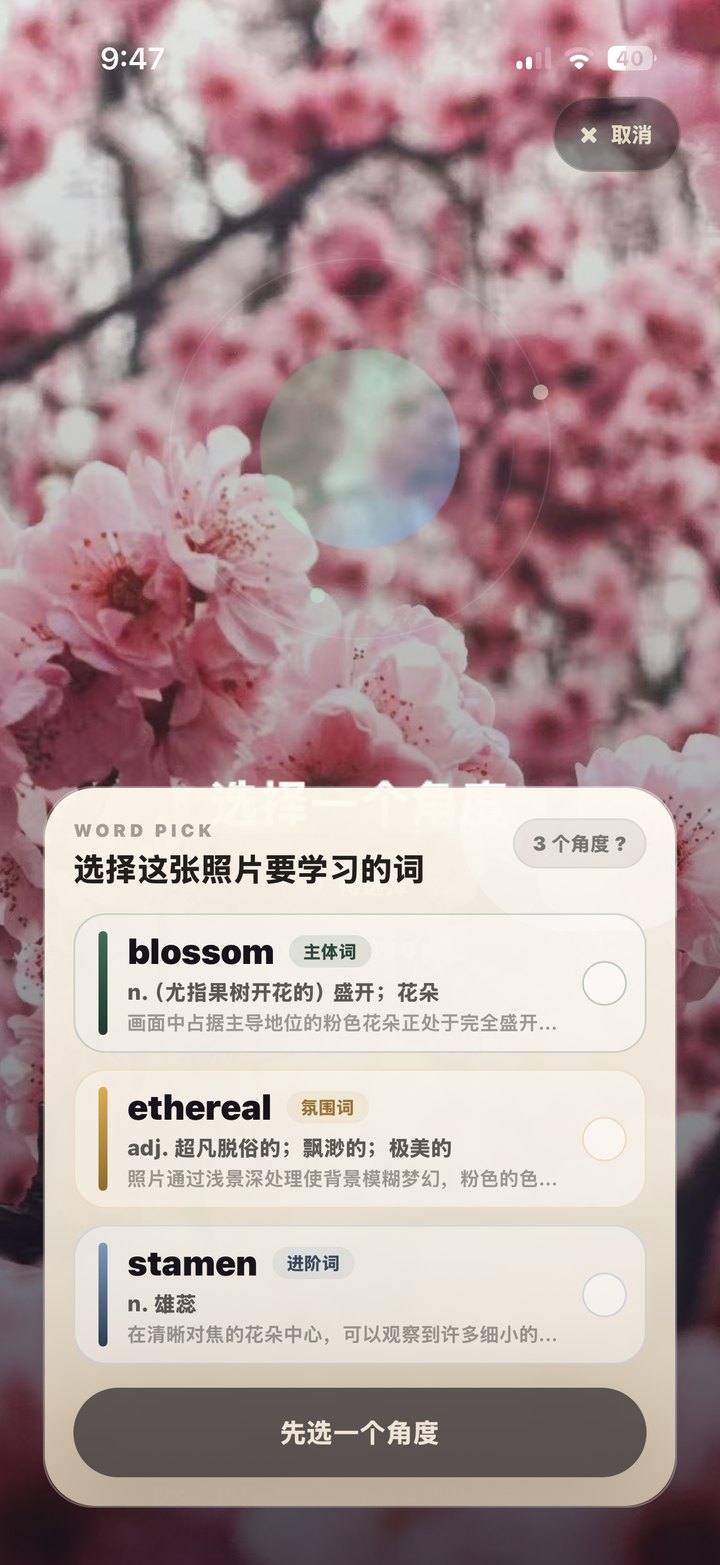 选词角度实机